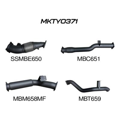 VDJ76 4.5L V8 Wagon (Without DPF), 4in Turbo Back with Cat & Muffler
