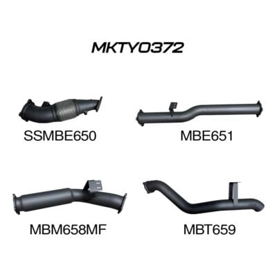 VDJ76 4.5L V8 Wagon (Without DPF), 4in Turbo Back without Cat & with Muffler
