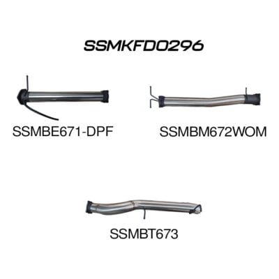 Ford Next Gen T6.2 Ranger V6 4in DPF Back Without Centre Muffler (SSMKFD0296)