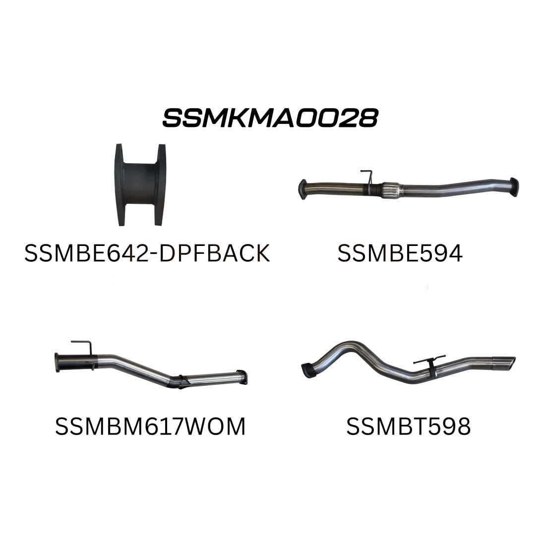 Mazda BT50 2021 ON 1.9L DPF BACK (SSMKMA0028)